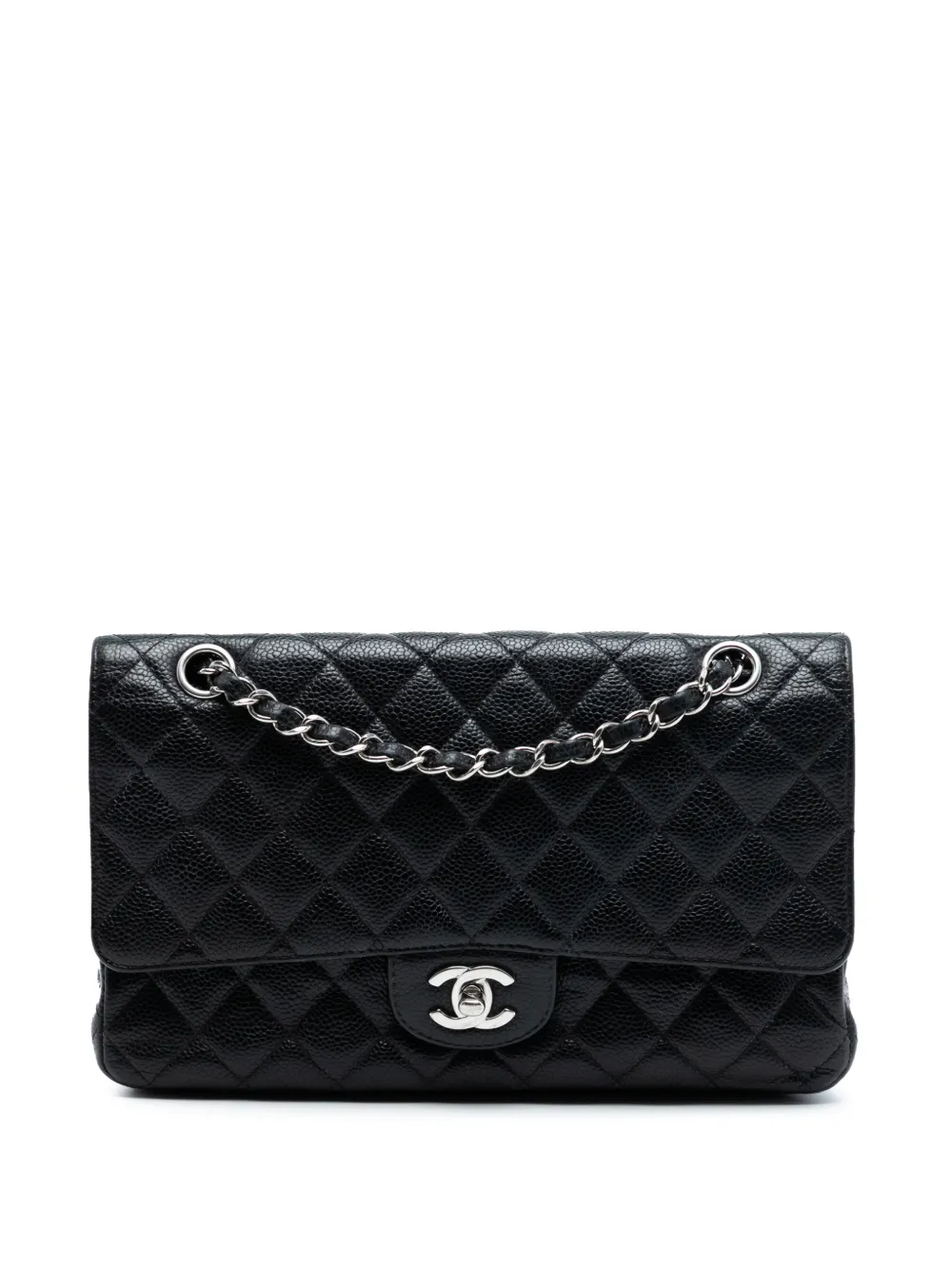 CHANEL Pre-Owned 2009-2010 Medium Classic Caviar Double Flap shoulder bag - Nero