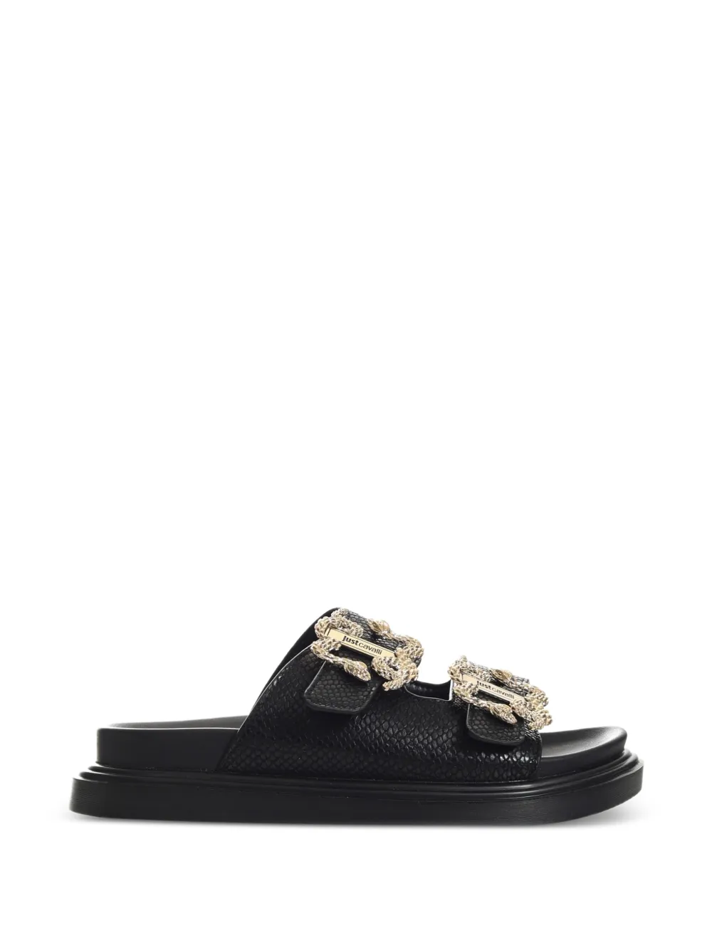 Just Cavalli embellished-strap sandals Zwart