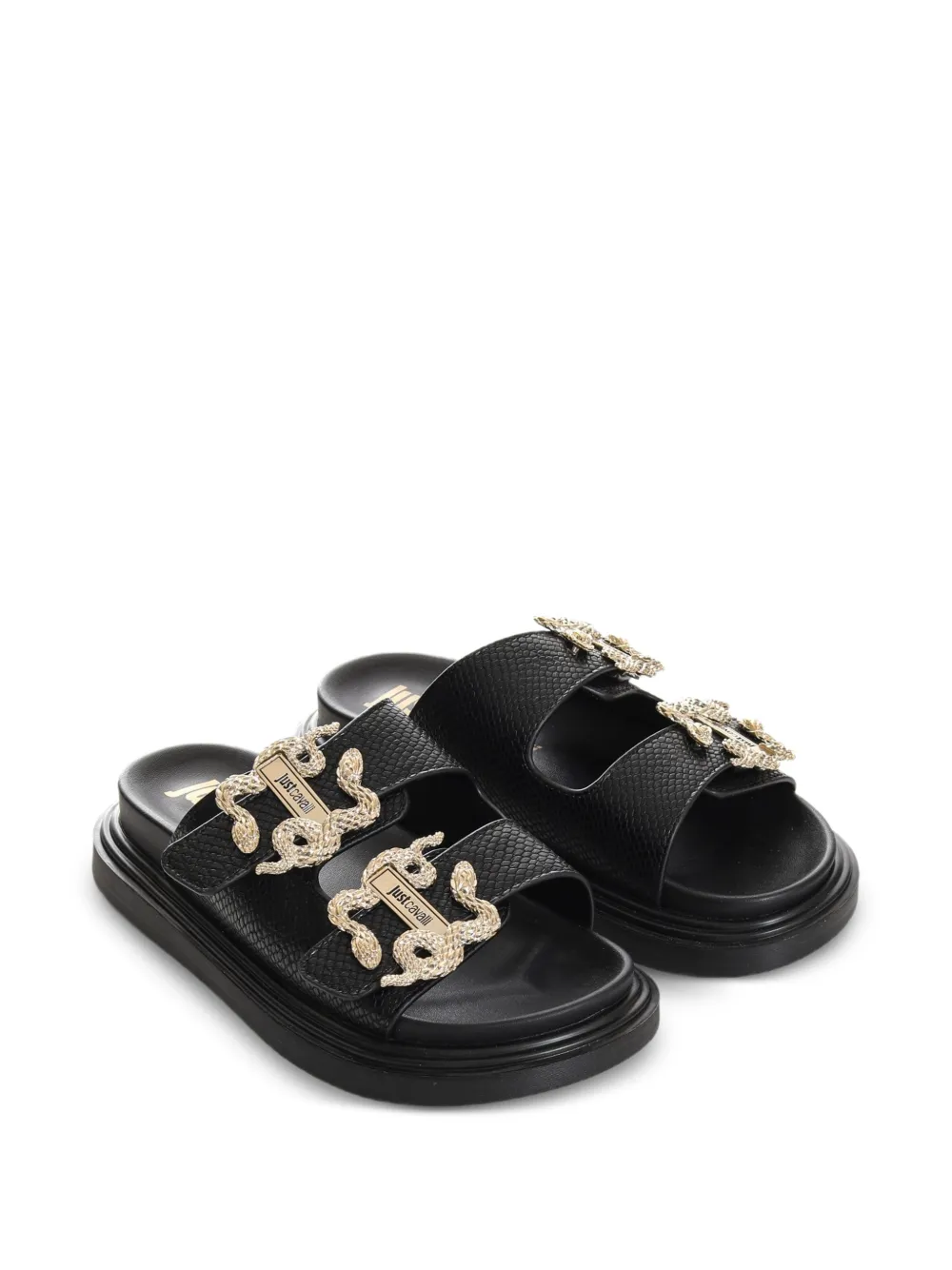  Just Cavalli Embellished-strap Sandals - Black 