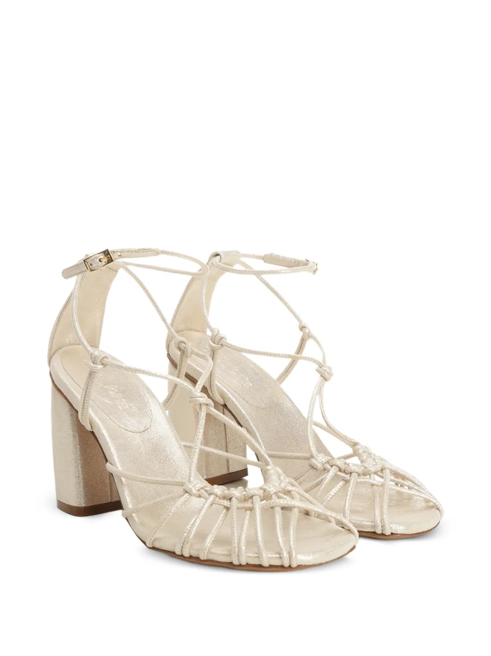 Forte woven-design strappy sandals Beige