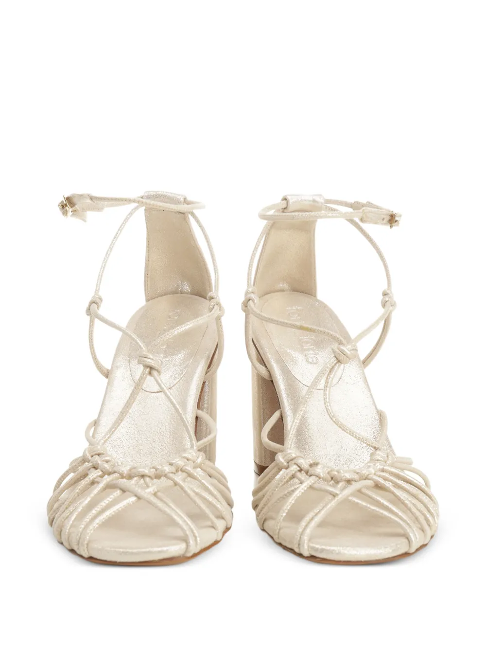Forte woven-design strappy sandals Beige