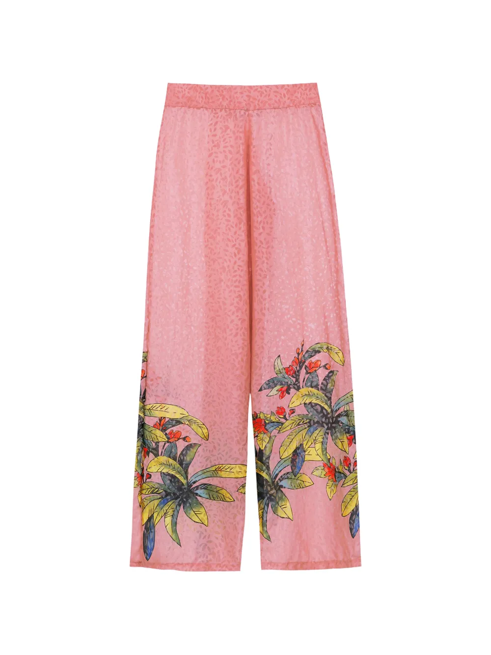 Amir Slama floral-print silk palazzo pants - Rosa