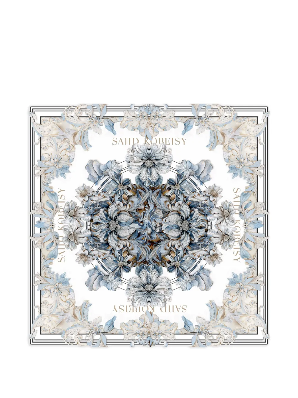 Saiid Kobeisy floral-print scarf - Weiß