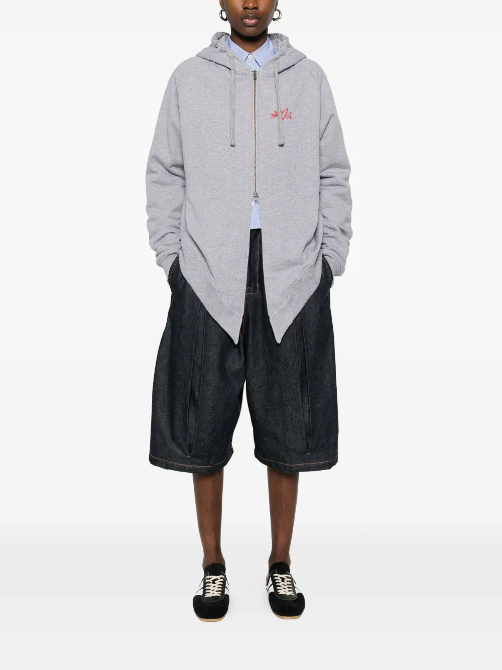Charles Jeffrey Loverboy hoodie met rits Grijs