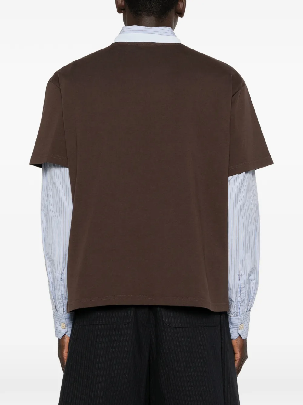 Charles Jeffrey Loverboy T-shirt met geborduurd logo Bruin