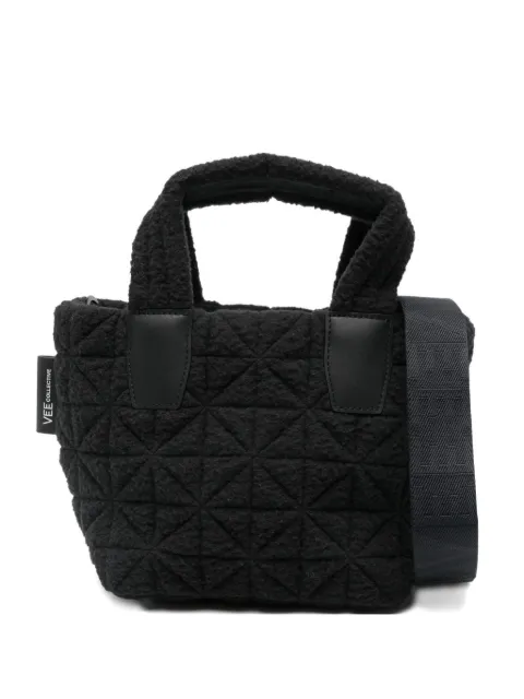 VeeCollective mini Vee sherpa quilted tote bag