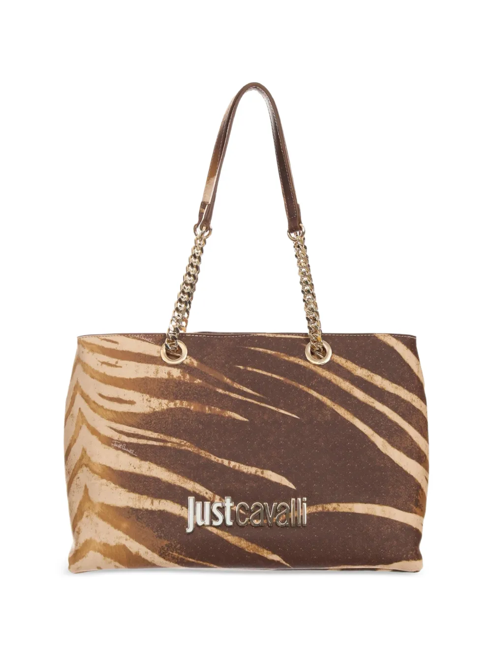 Just Cavalli Borsa tote con stampa - Marrone