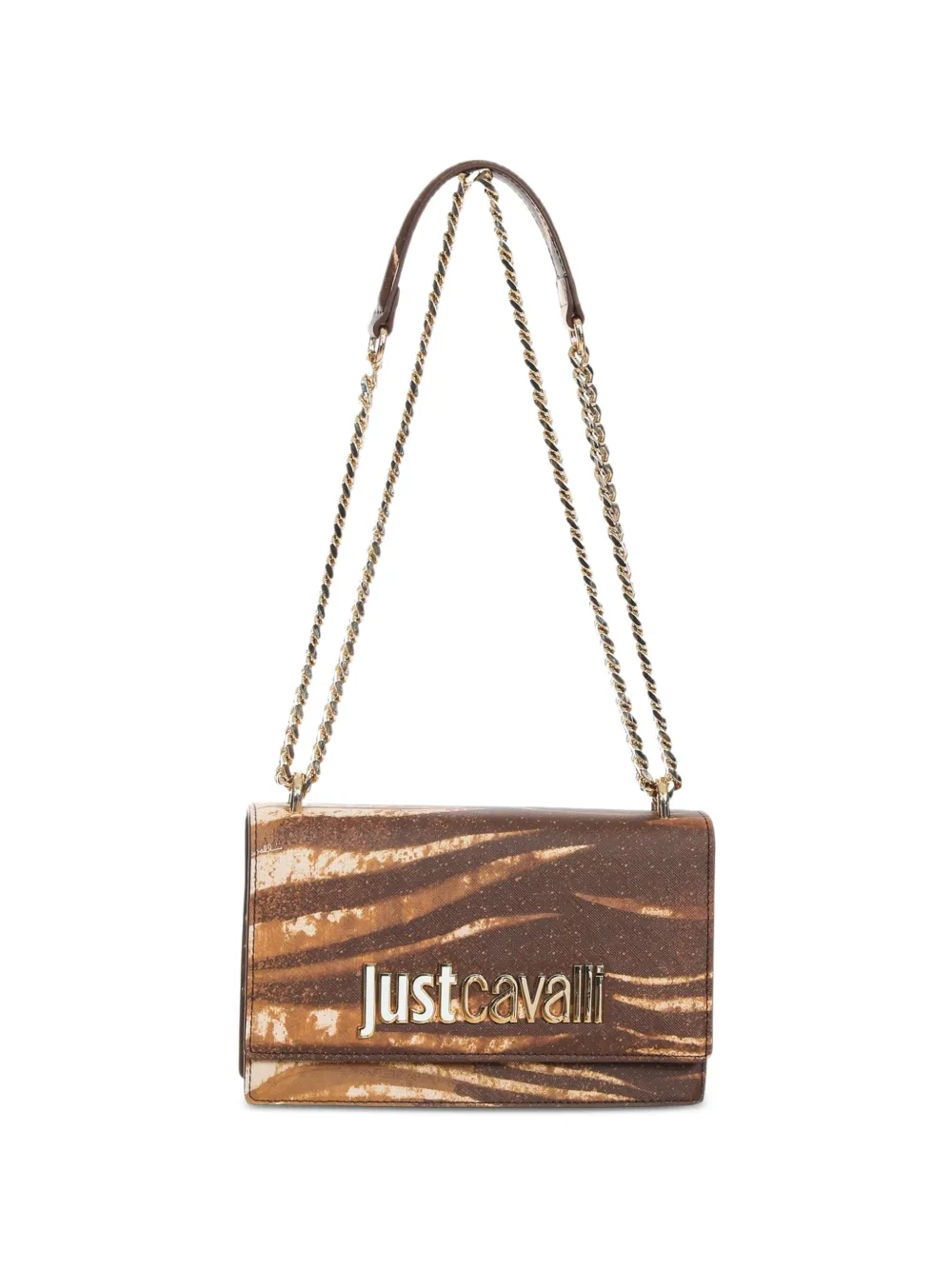 Just Cavalli Borsa a spalla con stampa - Marrone