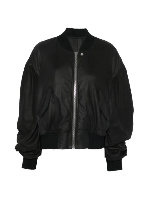 Rick Owens zip-up leather bomber jacket