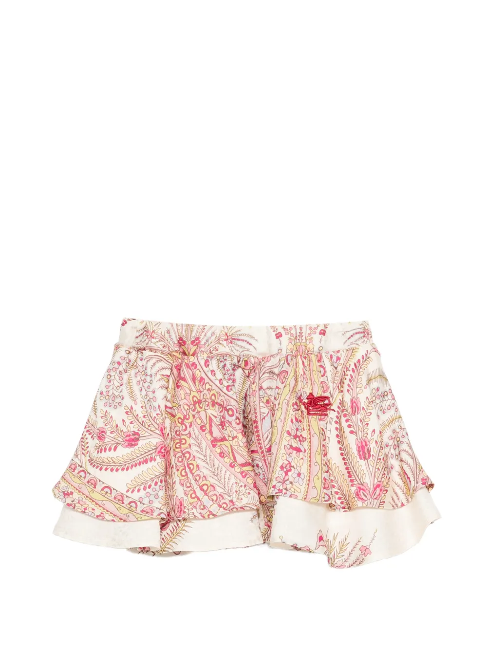 ETRO KIDS paisley-print ruffled skirt - Toni neutri