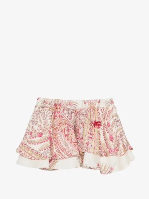ETRO KIDS paisley-print ruffled skirt
