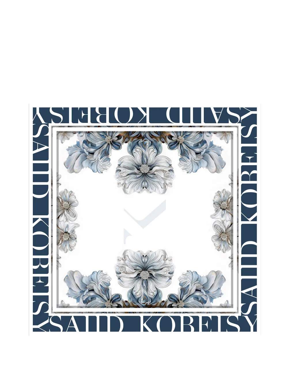 Saiid Kobeisy floral-print scarf - Bianco