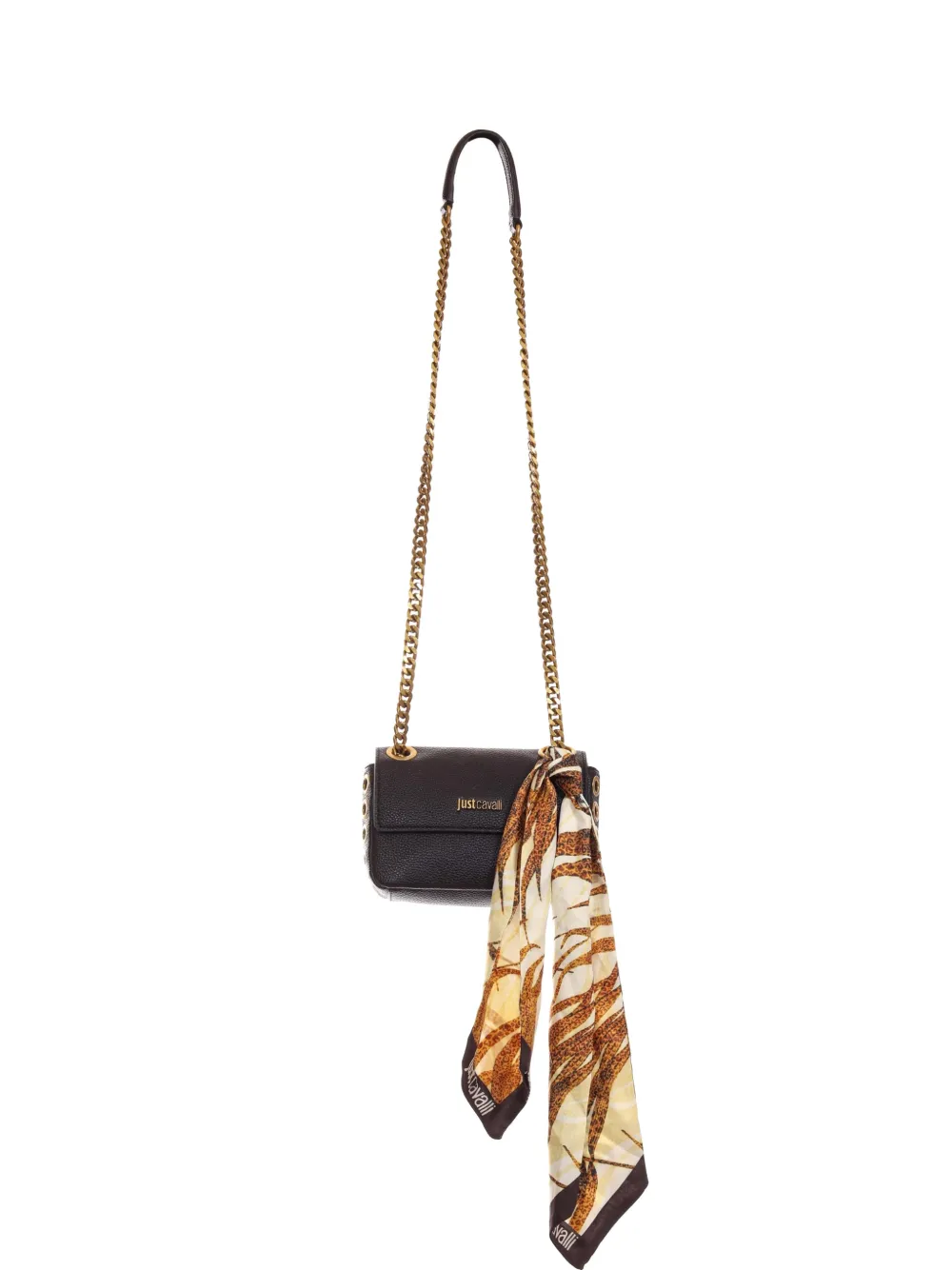 Just Cavalli scarf-detail shoulder bag - Nero
