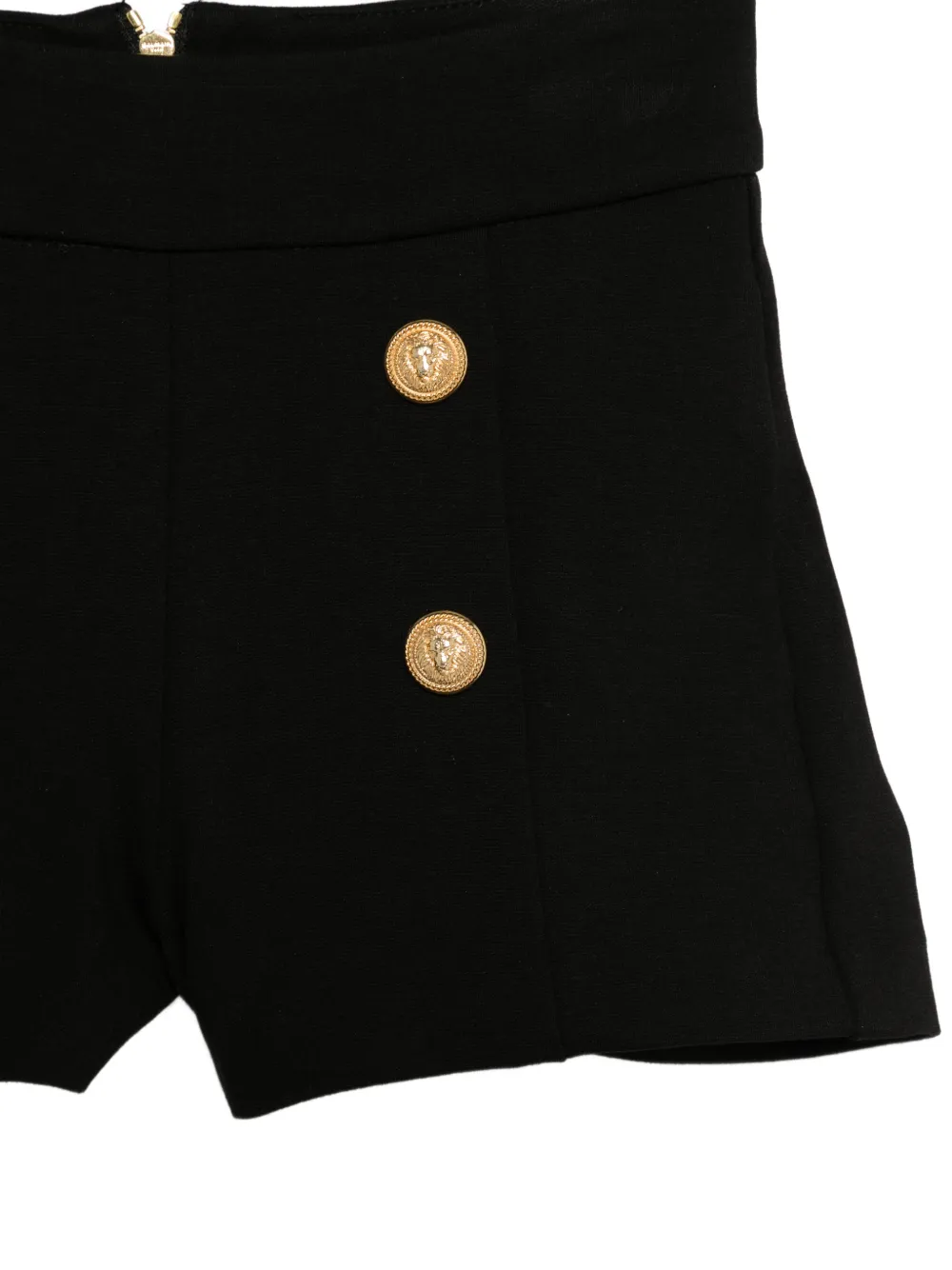  Balmain Kids Button-detail Shorts - Black 
