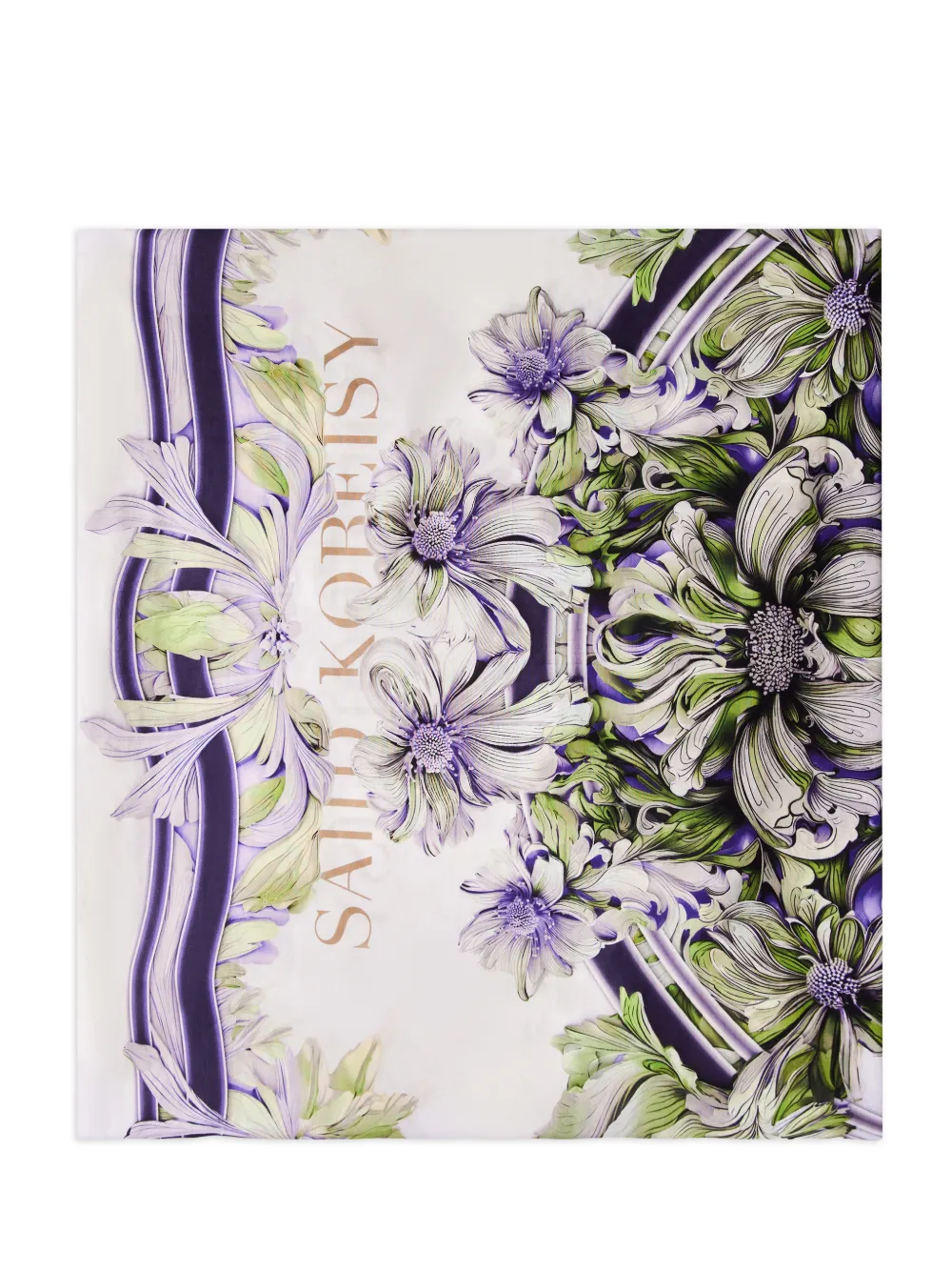 Saiid Kobeisy floral-print scarf - Bianco