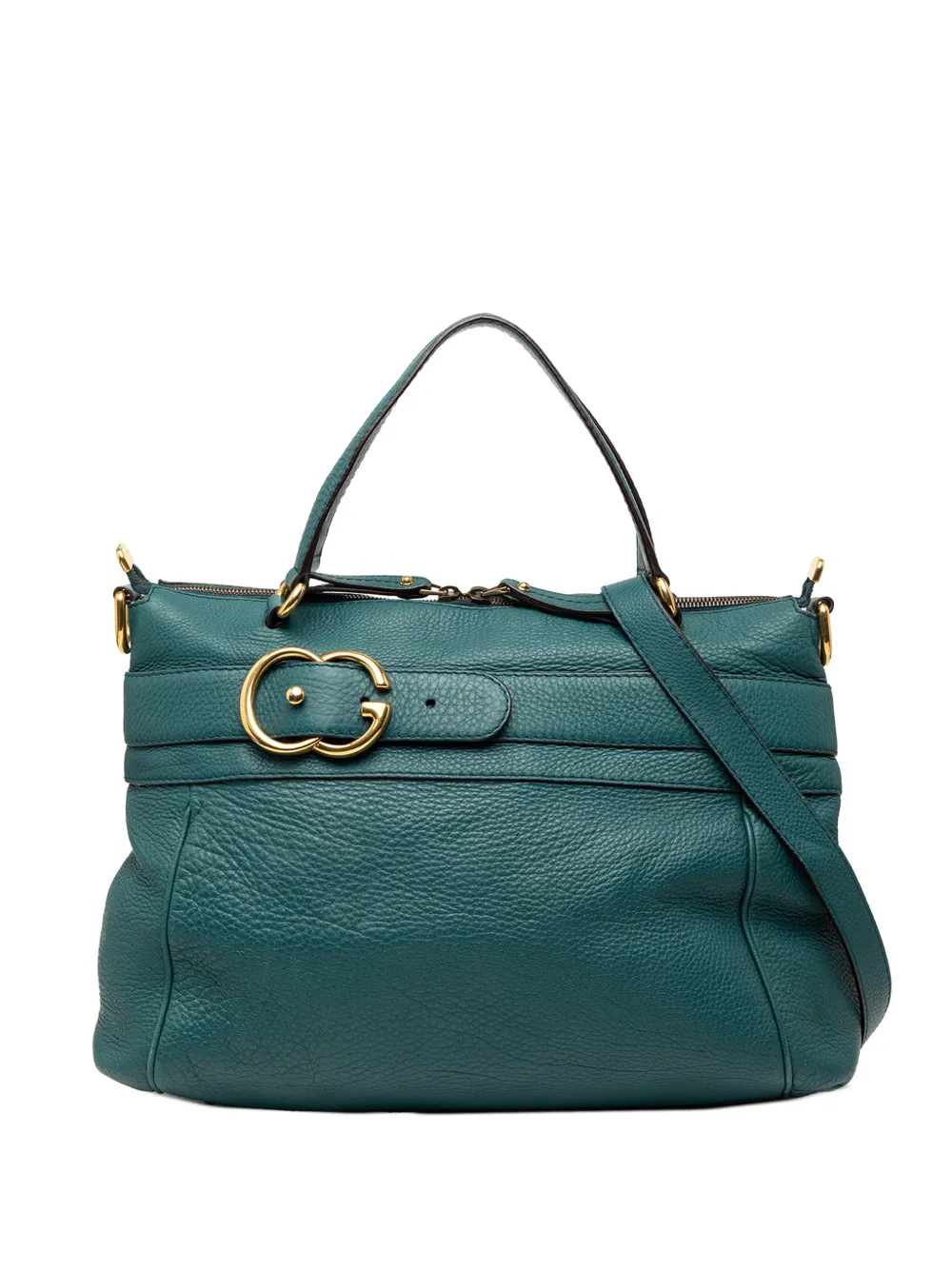 Gucci Pre-Owned 2000-2015 Medium Leather Ride Top Handle Bag satchel - Verde