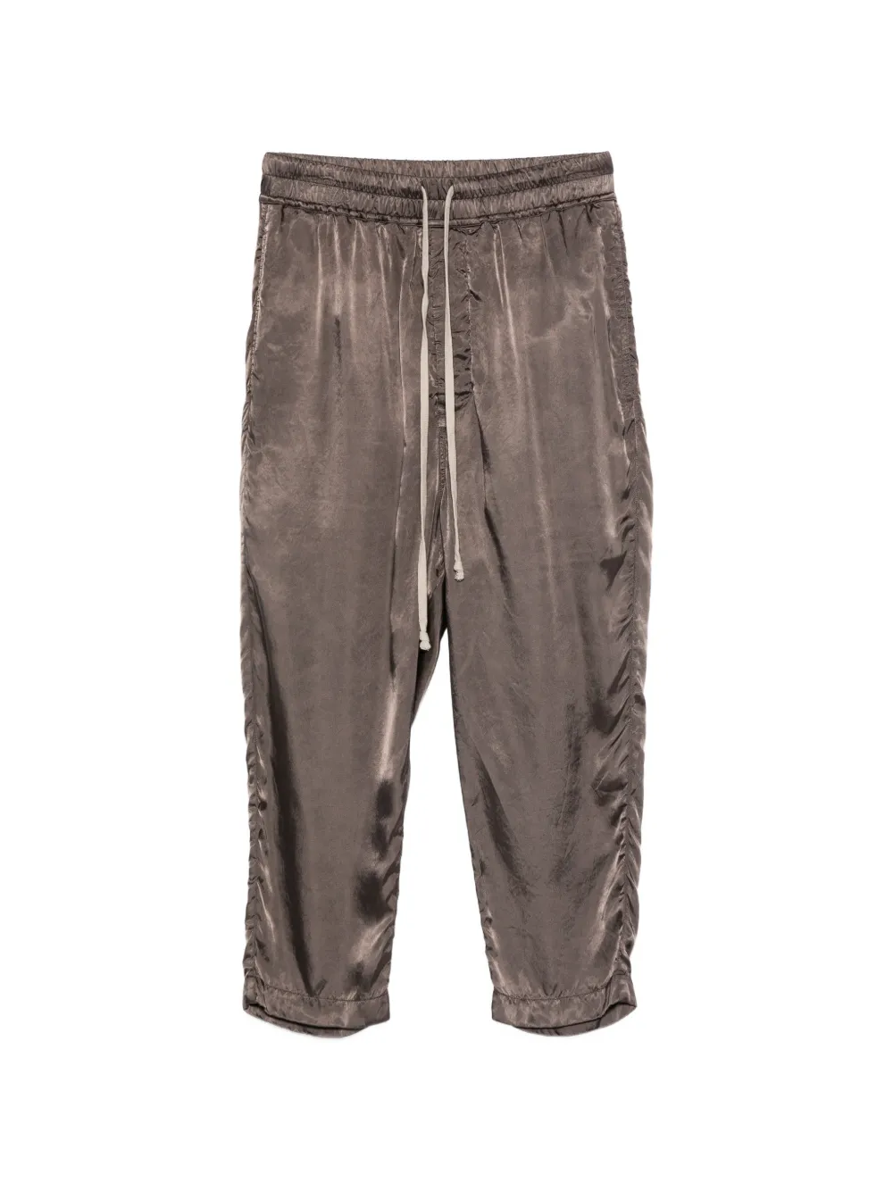 Rick Owens drawstring-fastening cropped trousers - Marrone