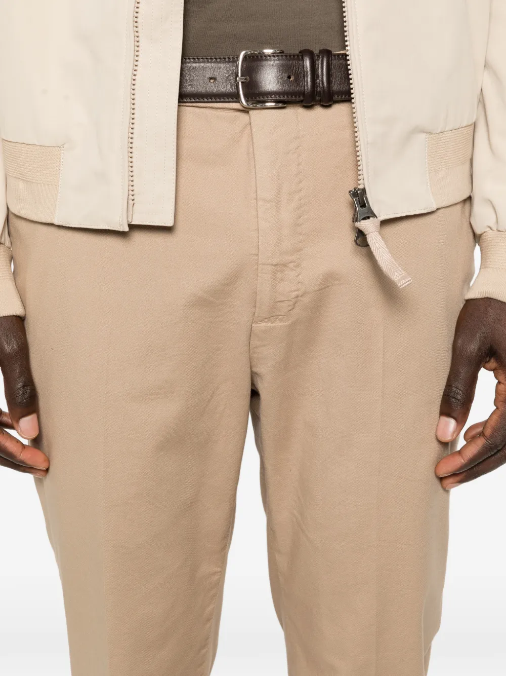 slowear Broek met riemlussen Beige