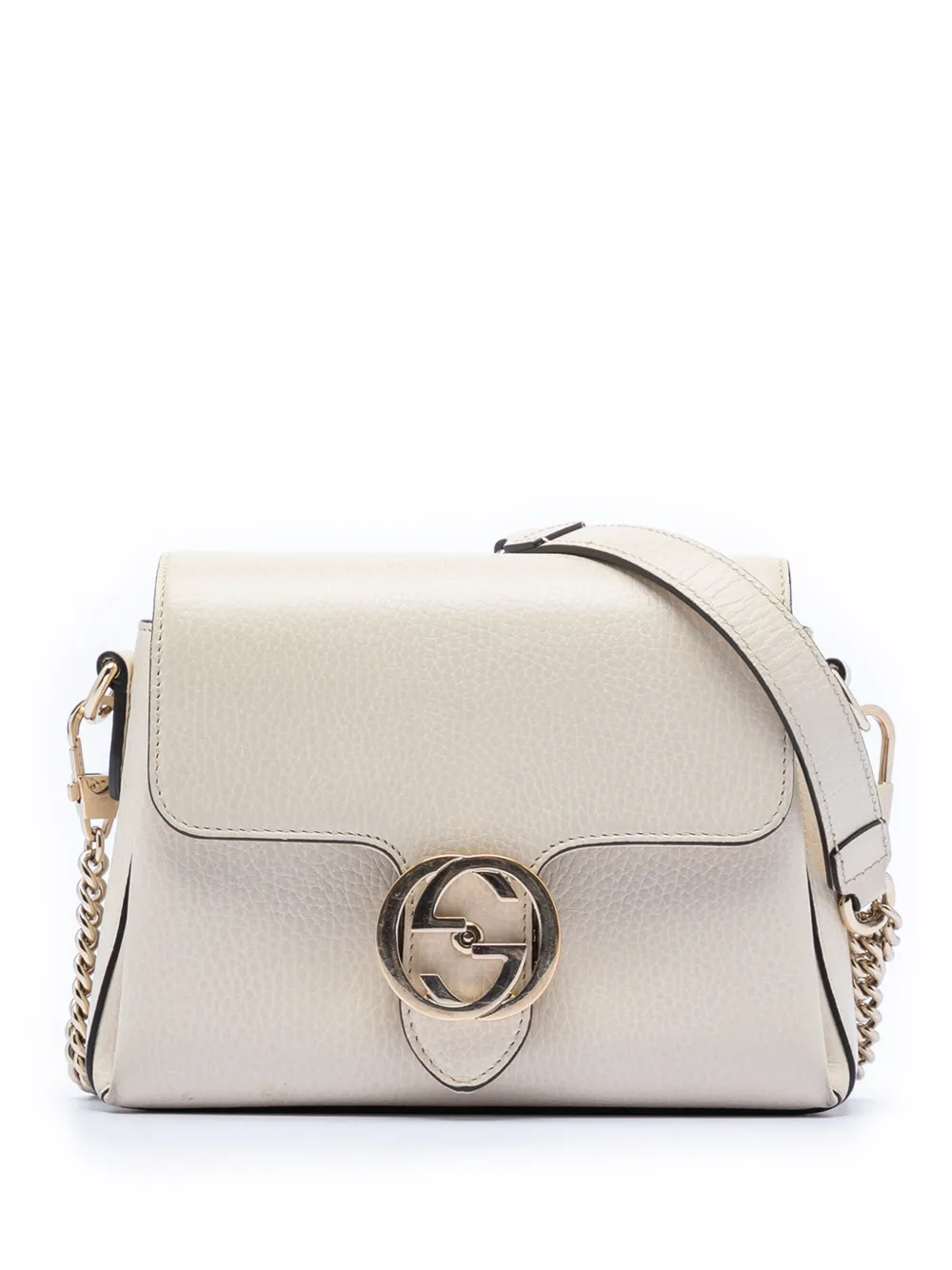 Gucci Pre-Owned 2016-2025 Small Dollar Calfskin Interlocking G crossbody bag - Bianco