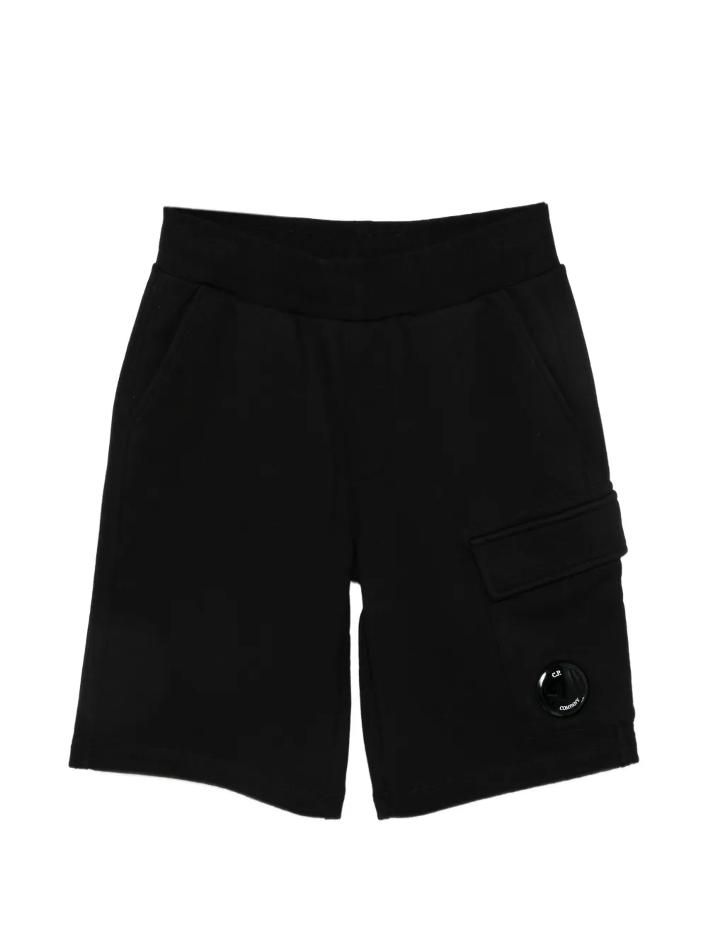 C.P. Company Kids Lens-detail cargo shorts - Nero