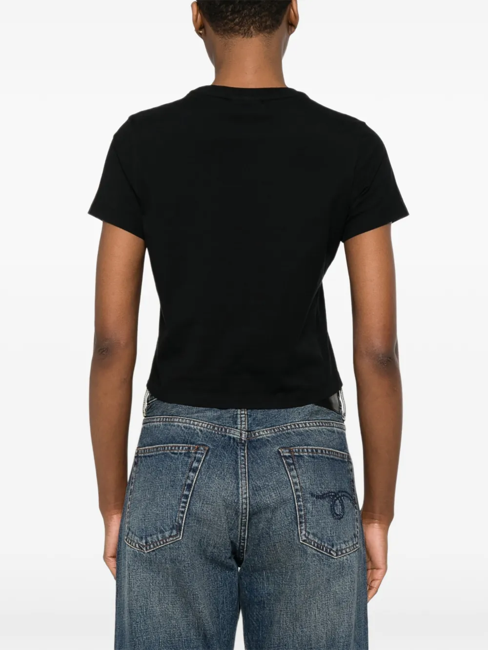 Maison Kitsuné T-shirt met logo Zwart
