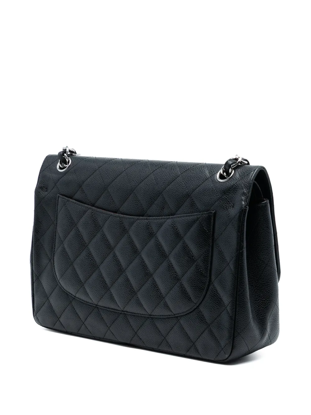 2011 Jumbo Classic Caviar Double Flap Shoulder Bag