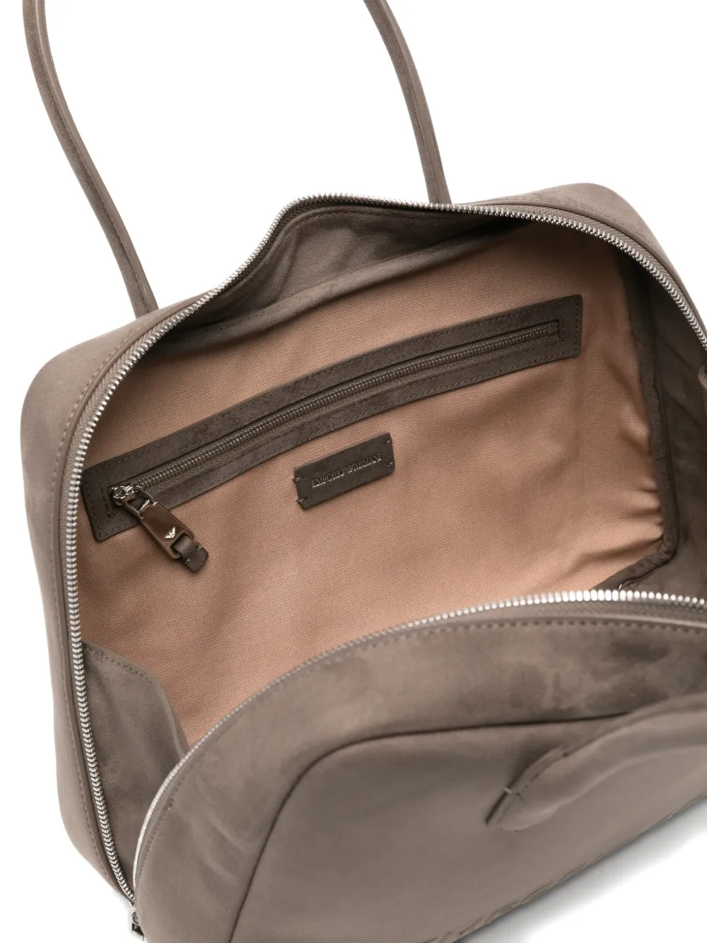 Emporio Armani Shopper met logo-reliëf Bruin
