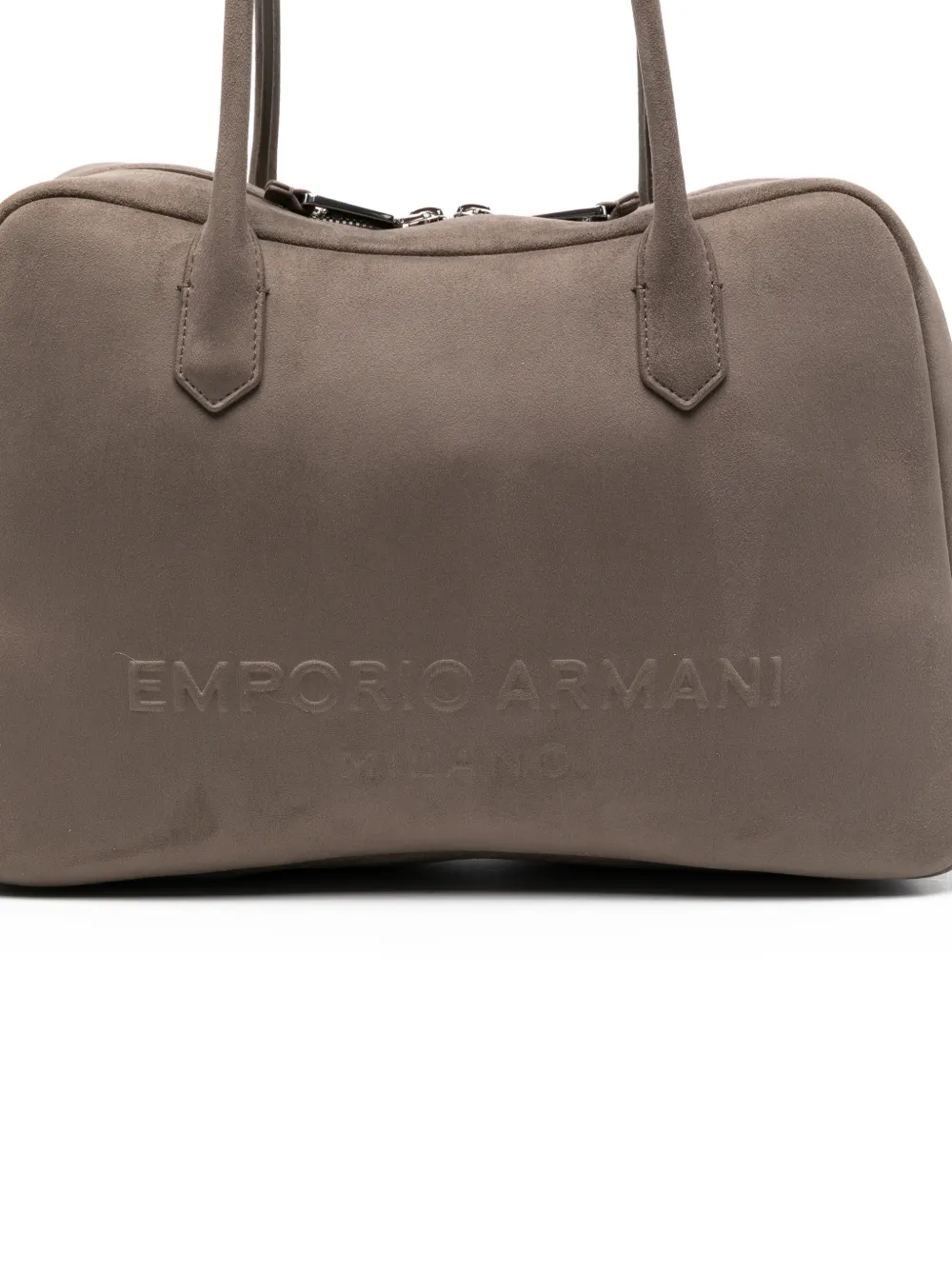 Emporio Armani Shopper met logo-reliëf Bruin