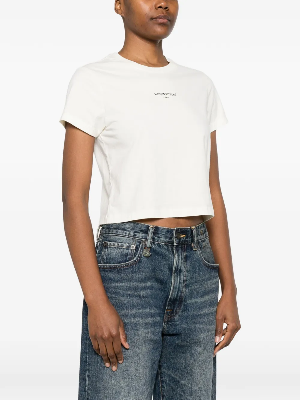  Maison Kitsuné Logo T-shirt - Neutrals 
