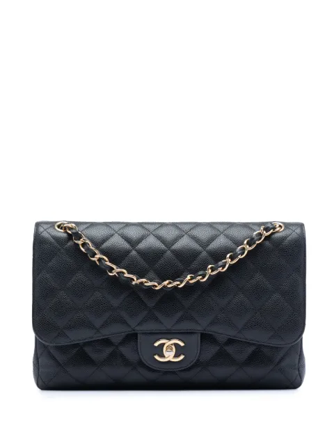 CHANEL Pre-Owned 2016-2017 Jumbo Classic Caviar Double Flap shoulder bag