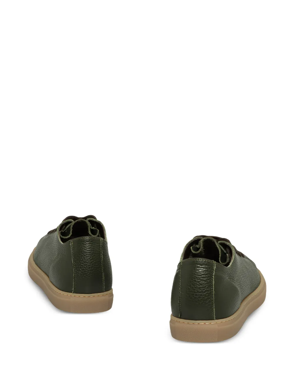 Slowear Hammered Leather Sneakers - Green 