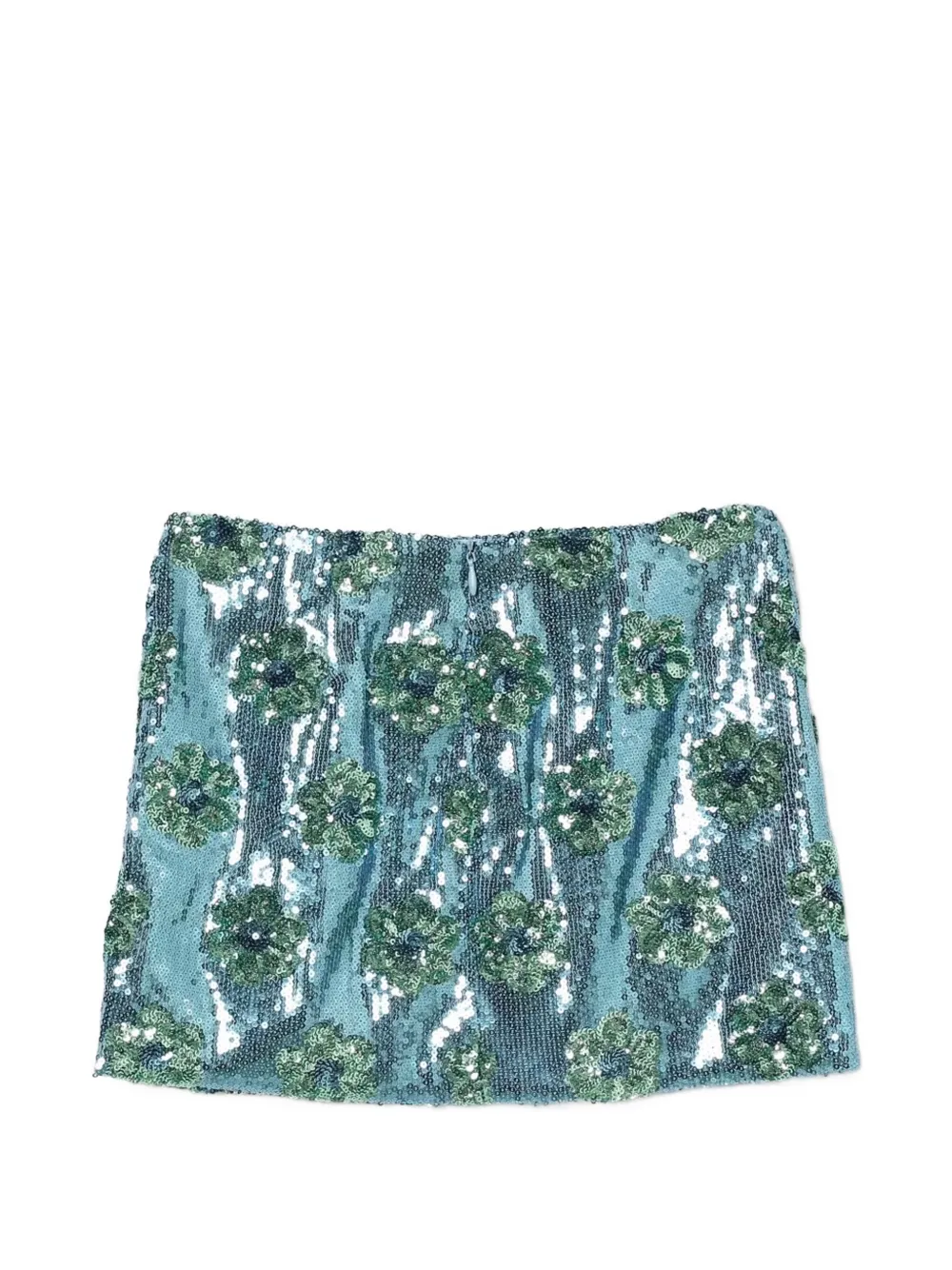  Pinko Kids Floral Sequined Skirt - Blue 