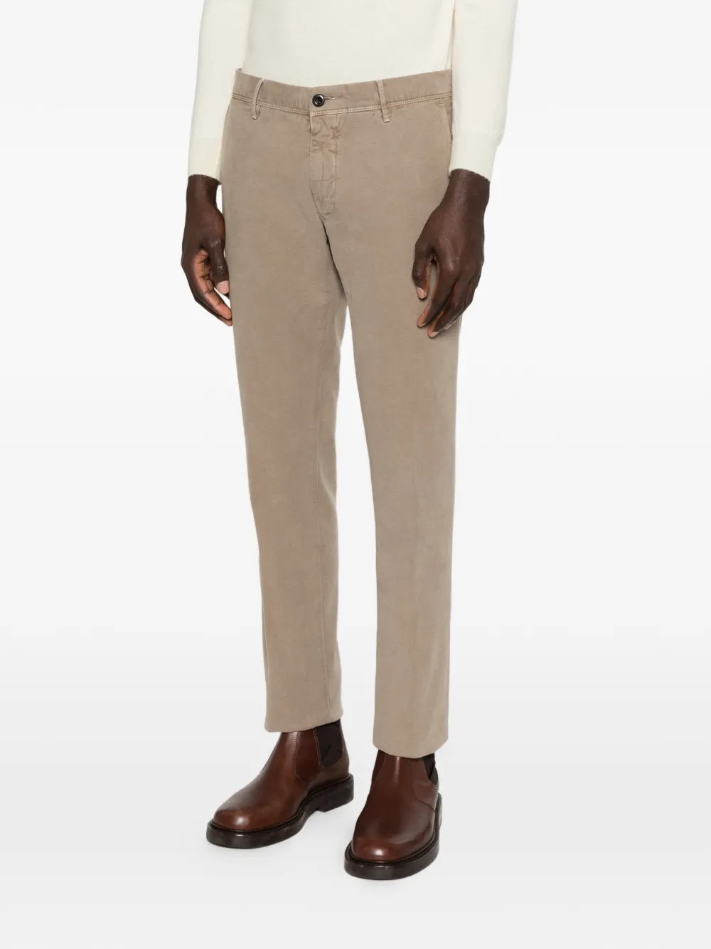 Incotex Straight broek met zijzak Beige