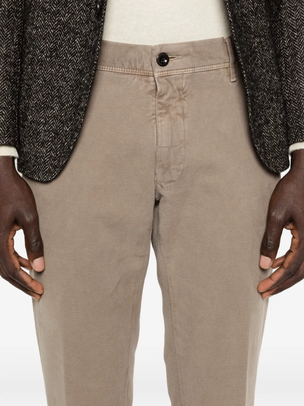 Incotex Straight broek met zijzak Beige
