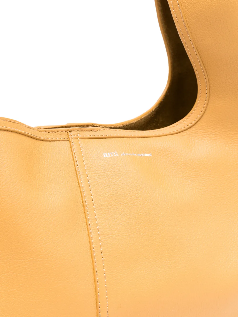 AMI Paris Supple Leather Etienne Shoulder Bag in Brown, view 4
