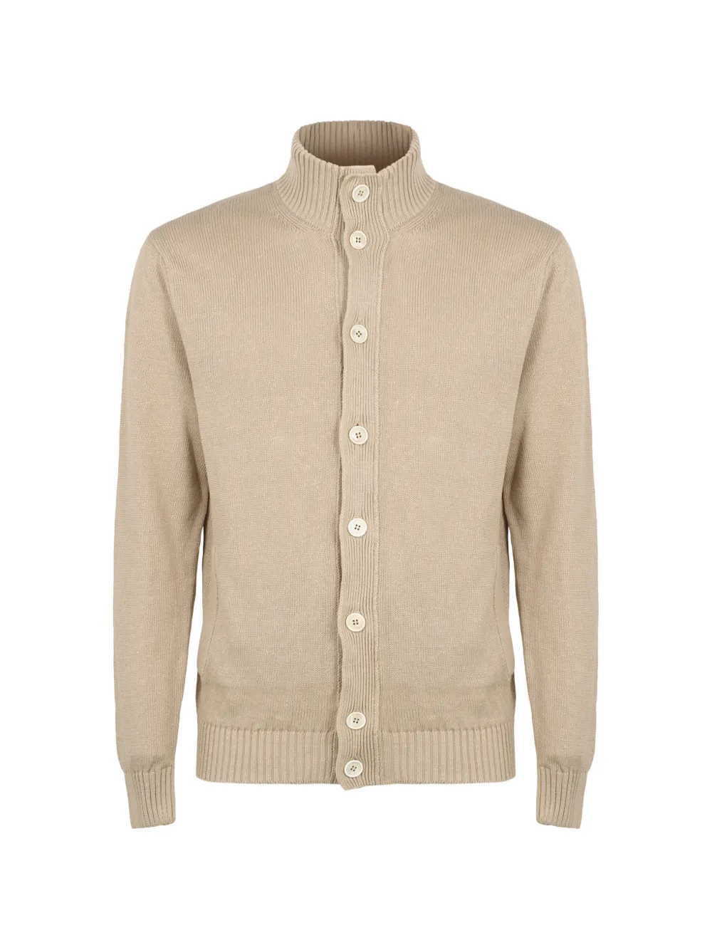 slowear high-neck ribbed cardigan - Toni neutri