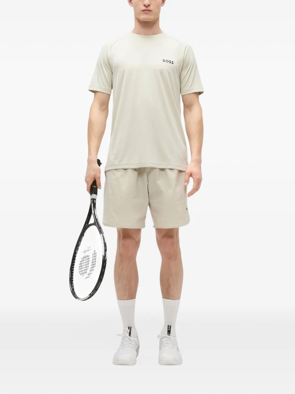 BOSS Schnelltrocknende Shorts aus Stretchstoff - Nude
