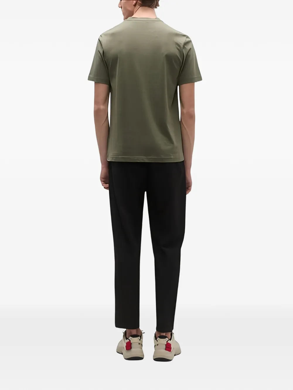 BOSS Katoenen jersey T-shirt met tennis-print Groen
