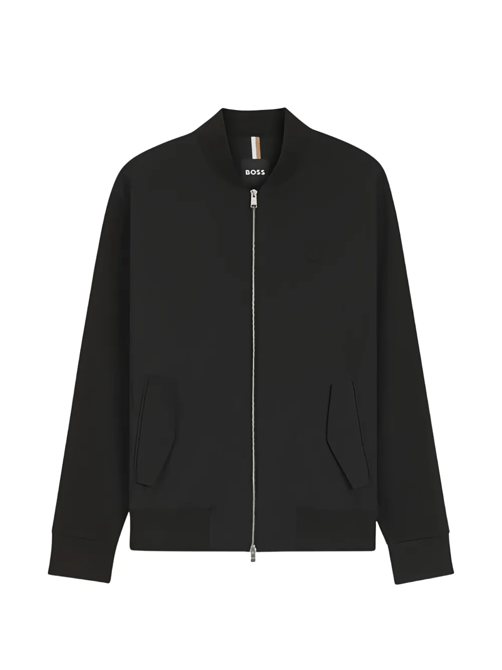 Hugo Boss Zip-up Bomber Jacket In Black