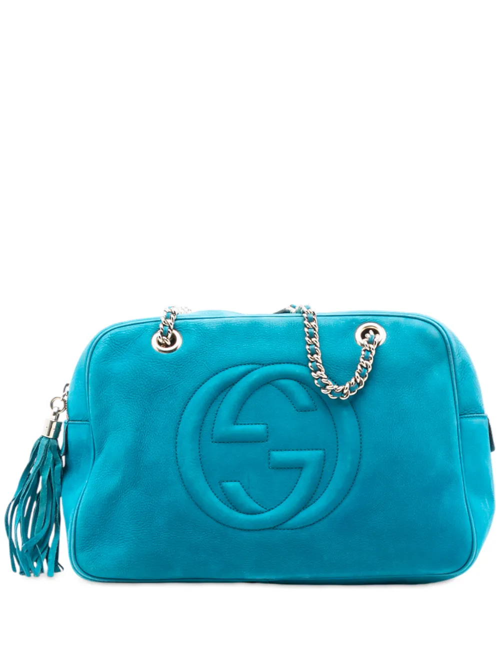 Gucci Pre-Owned 2016-2025 Nubuck Soho Chain shoulder bag - Blu