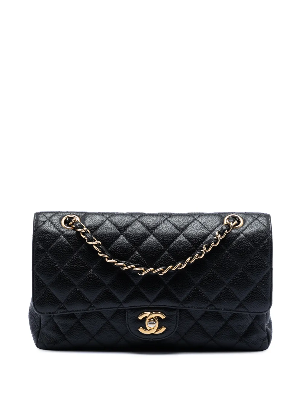 CHANEL Pre-Owned 2009-2010 Medium Classic Caviar Double Flap shoulder bag - Nero