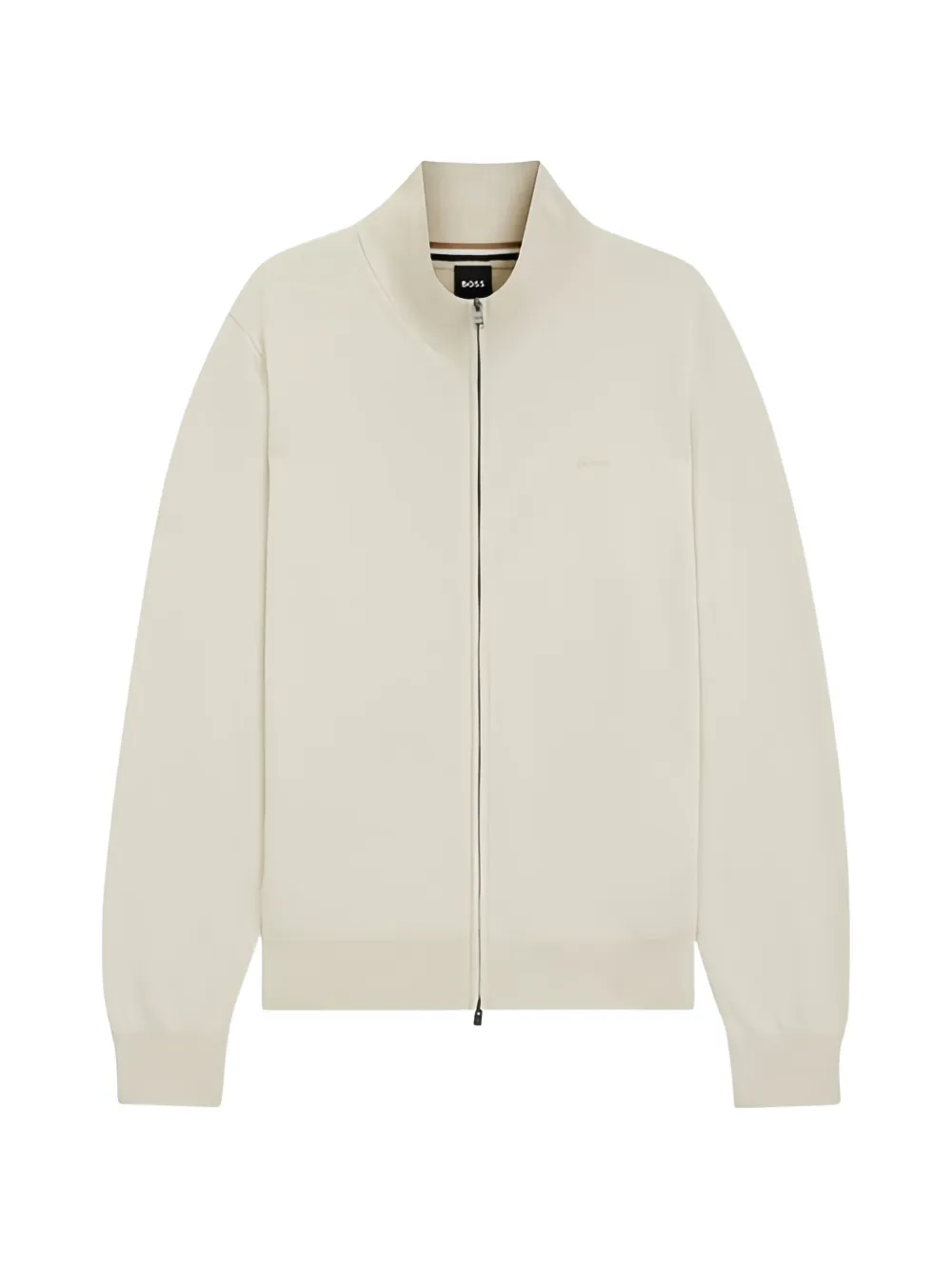 BOSS cotton zip-up cardigan - Toni neutri