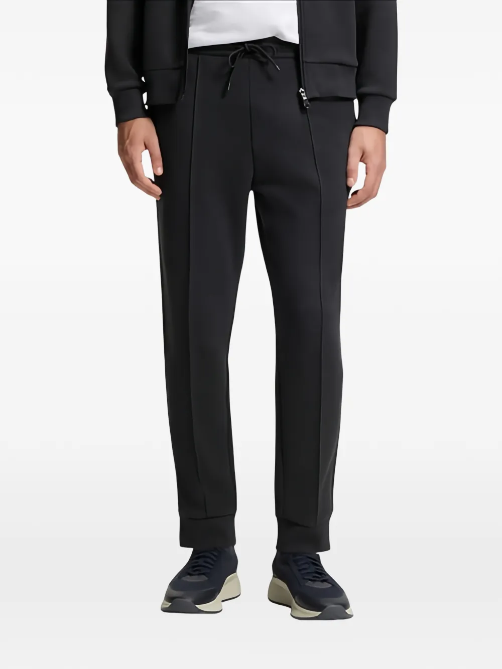 BOSS Trainingsbroek met afwerking in een katoenen blend Blauw