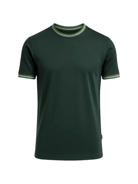 BOSS striped-trim cotton T-shirt