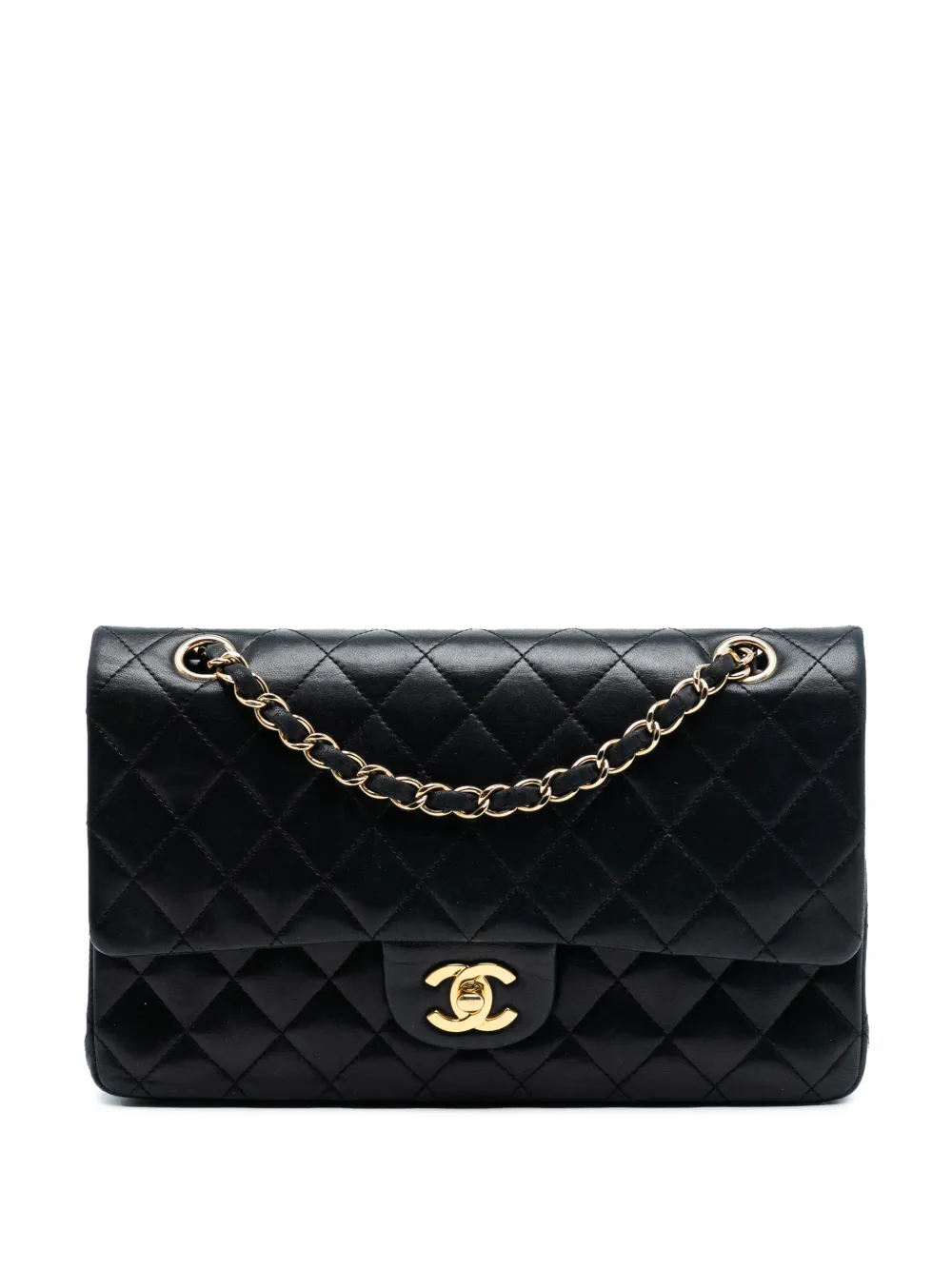 CHANEL Pre-Owned 2009-2010 Medium Classic Lambskin Double Flap shoulder bag - Nero