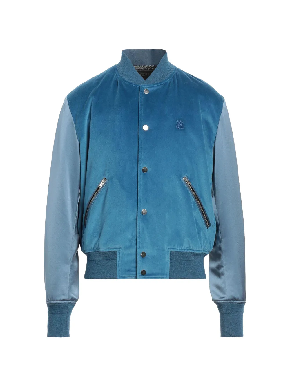 AMIRI velvet satin bomber jacket - Blau
