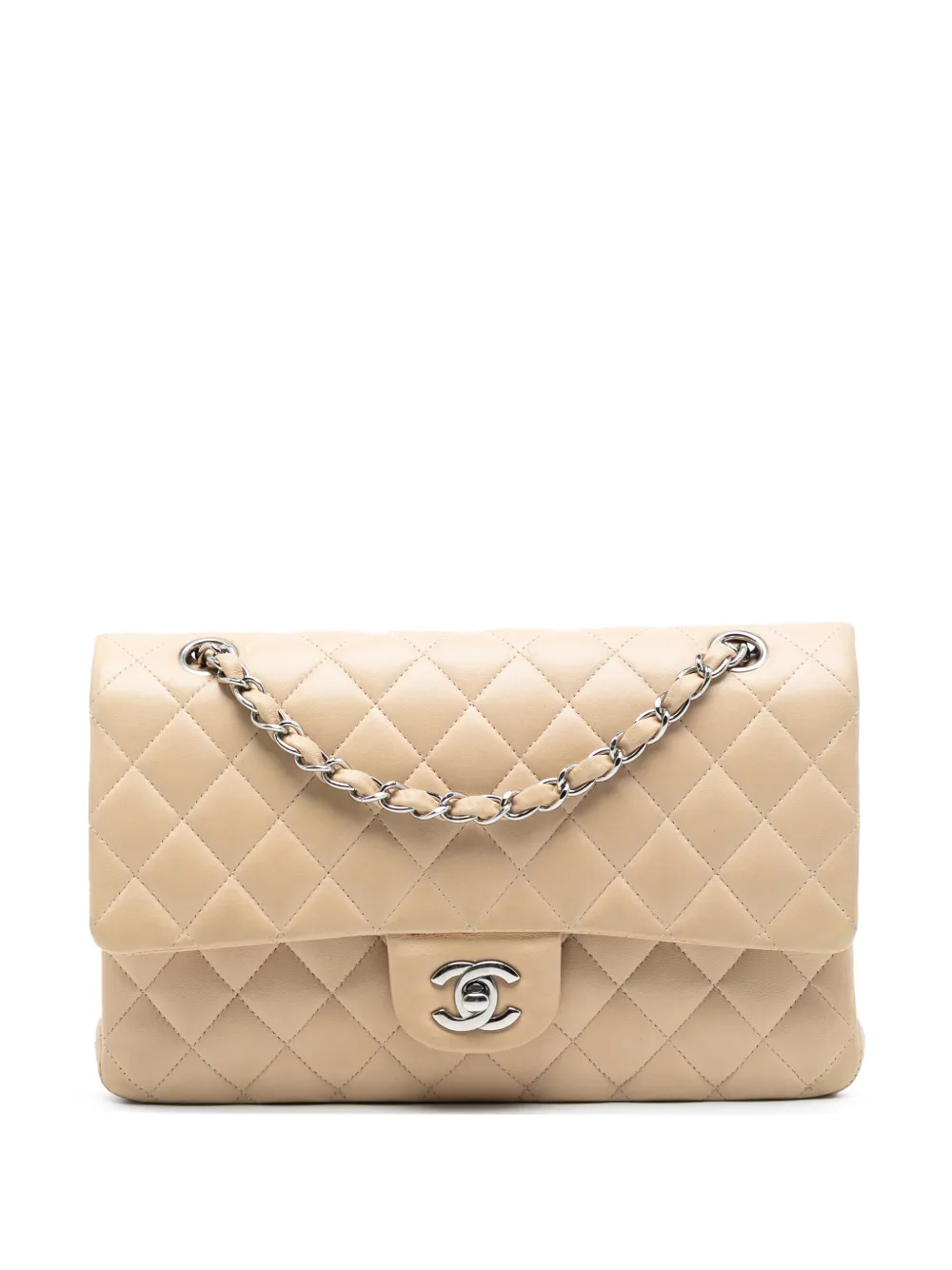 CHANEL Pre-Owned 2010-2011 Medium Classic Lambskin Double Flap shoulder bag - Marrone