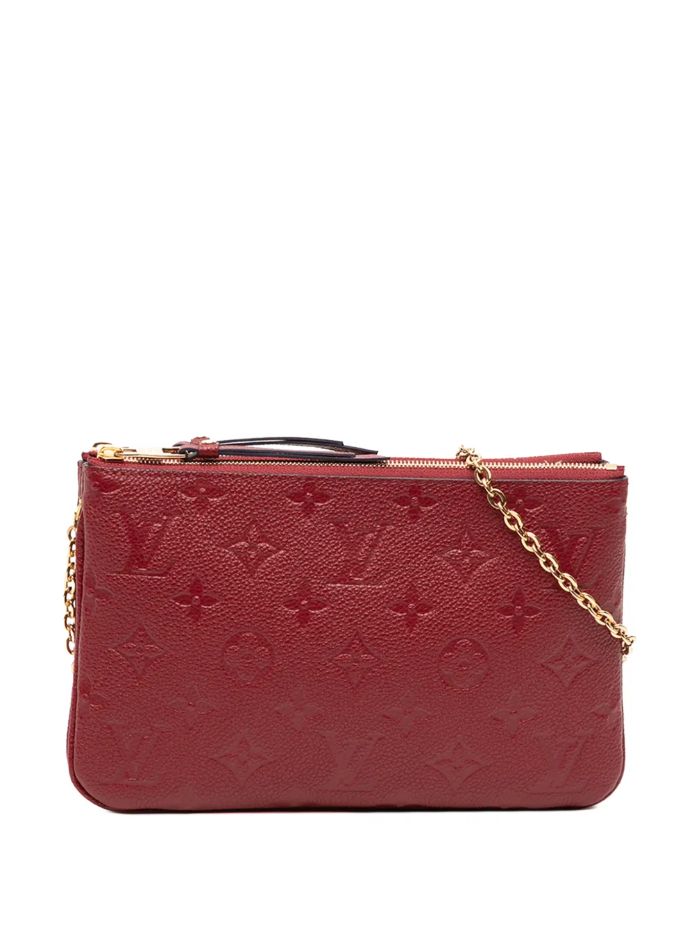 Louis Vuitton Pre-Owned 2019 Monogram Empreinte Double Zip Pochette crossbody bag - Rosso