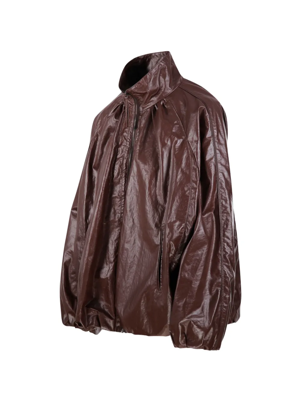  Sandbeige Zip-up Jacket - Brown 