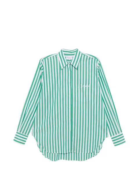 Hunza G camisa con rayas bordadas